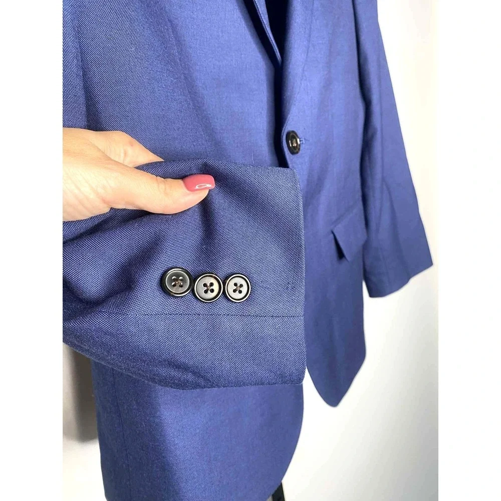 Lauren Ralph Lauren Boy's Navy Blazer Jacket Black Label Fully Lined Size 16R